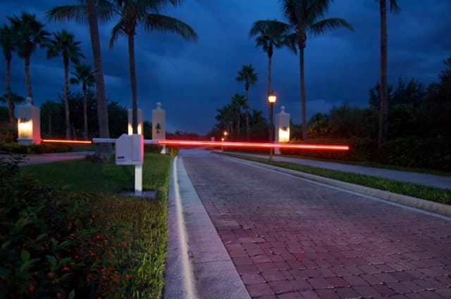 Automated barrier gate at a South Florida entrance