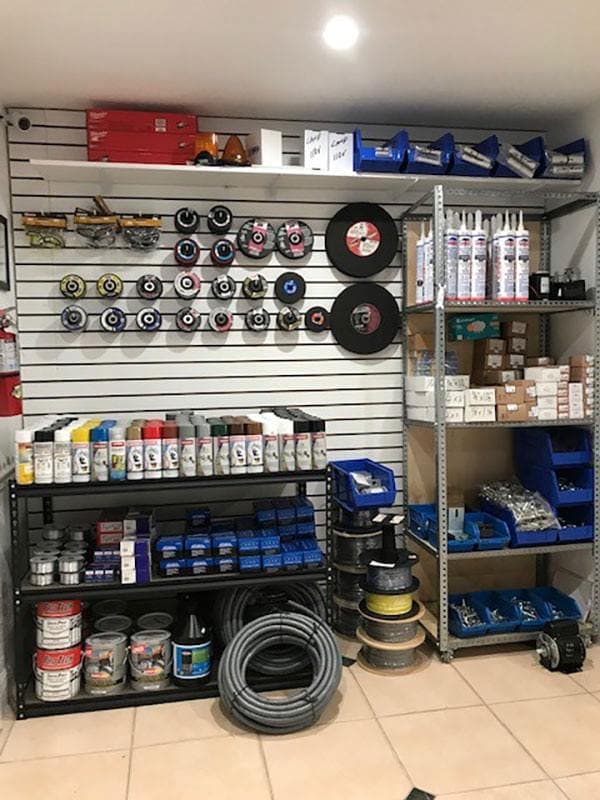 Shop floor and supplies at RAS Kendall